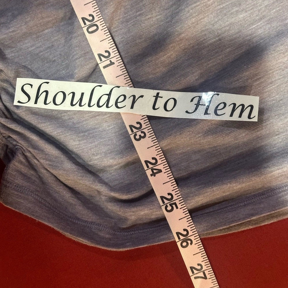 SIZE M/L? Lululemon Athletica Heathered Gray Muscle Tee - Picture 7 of 7